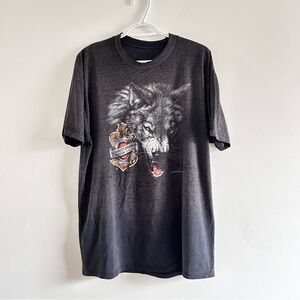 Vintage 1992 Harley Davidson 3D emblem wolf t shirt
